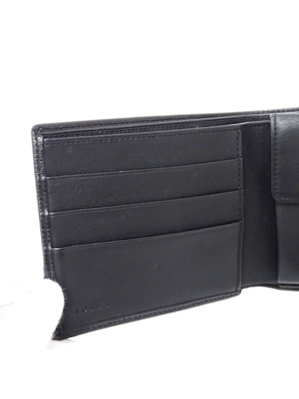 Loewe Wallet Bifold Leather Black Mini Small